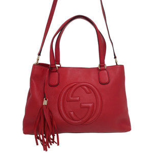 Gucci Soho Working Tote 2WAY Bag Red